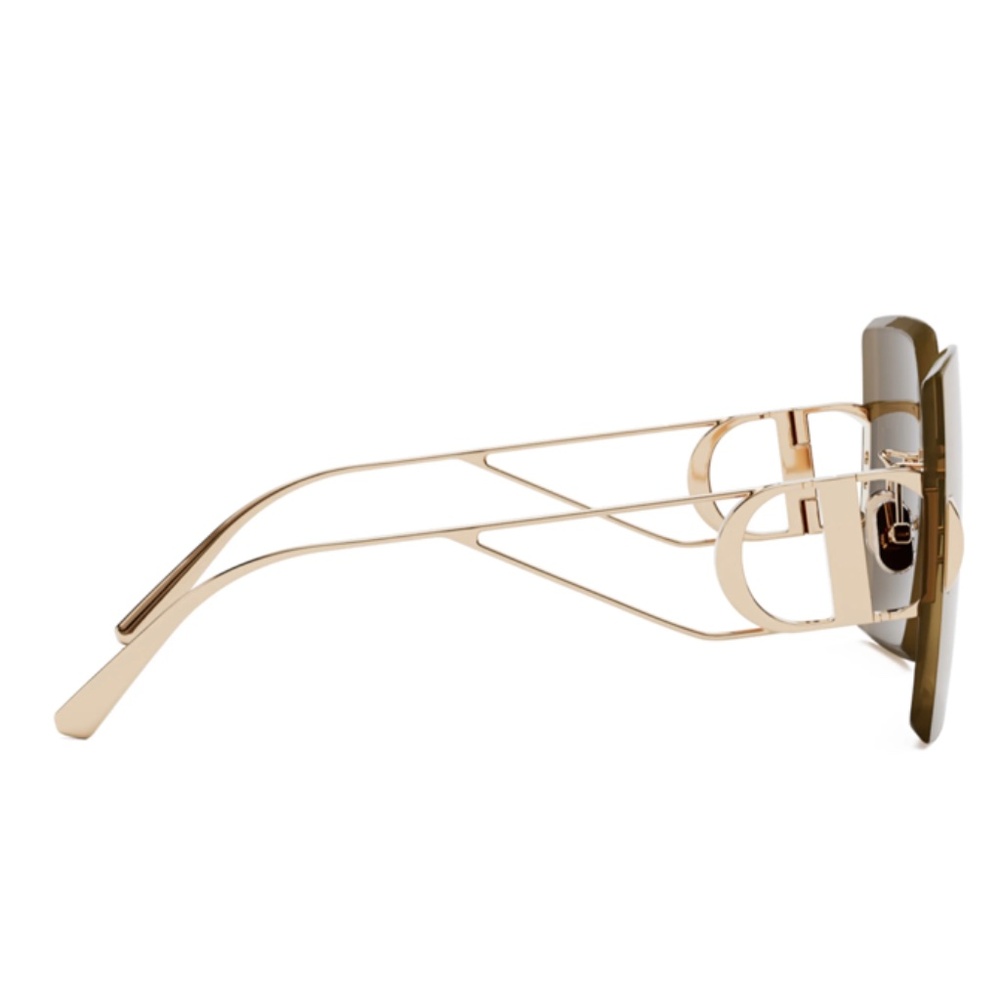 DIOR 30 Montaigne S7U Square Frame Sunglasses Gold/Gold Lens - MSRP $610 - BNIB - Picture 5 of 8